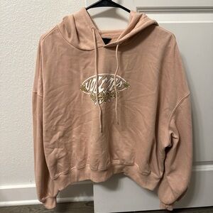 NWOT Volcom Light Pink Hoodie w/ Floral Logo